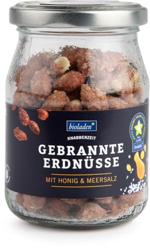 Gebrannte Erdnüsse mit Honig & Meersalz im Pfandglas 1 x 125 gr von bioladen