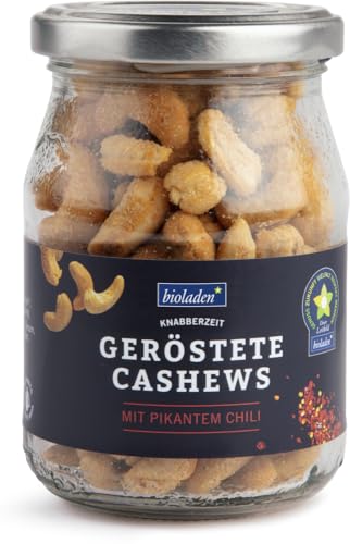 Geröstete Cashews mit Chili im Pfandglas 2 x 140 gr von bioladen