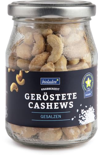 Geröstete Cashews mit Salz im Pfandglas 2 x 140 gr von bioladen