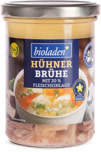 Hühnerbrühe mit 20% Hühnerfleisch von bioladen