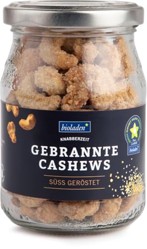 Gebrannte Cashews im Pfandglas von bioladen