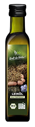 biozentrale Leinöl | 6 x 250 ml Bio | kaltgepresstes Leinöl aus Leinsamen | hoher Gehalt an Omega-3-Fettsäuren von bioZentrale