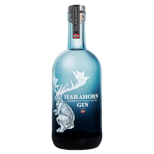 Harahorn Gin 500ml I Gin mit über 20 händisch geernteten Kräutern & Beeren wie Heidelbeeren, Blasentang, Engelwurz & Rock-Minze uvm.. I 46% vol. von bjornaa finest food