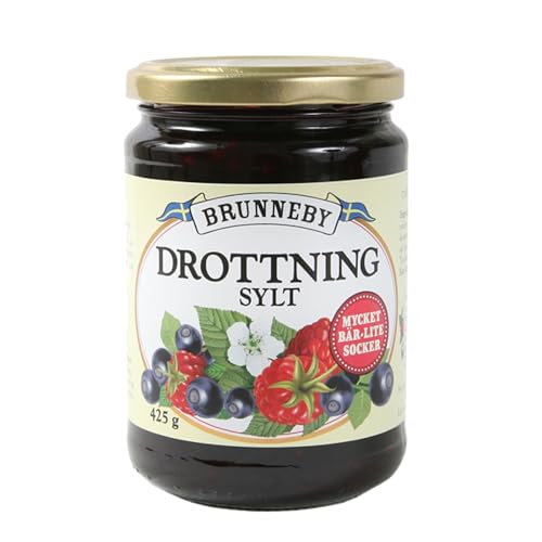 “Königin” Konfitüre (Drottningsylt) | 425g |mit 23% Blaubeeren & 23% Himbeeren | Passion für Konfitüren seit 1941 | Made in Sweden von bjornaa finest food