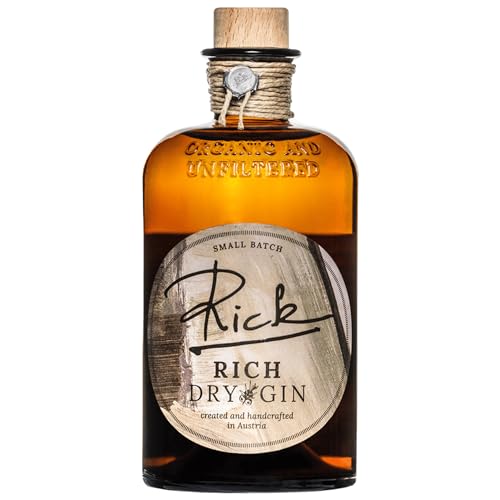 Rick RICH Gin 500ml I Gin mit reichhaltigem, komplexen Zitrusnoten in der Nase als auch am Gaumen I Am besten als Gin Tonic mit 2/3 Tonic I 43% vol. von bjornaa finest food