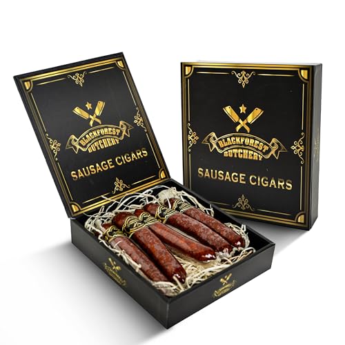 Blackforest Butchery - Wurst Sticks aus Edelsalami 5 Stk. – Geräucherte Salami-Sticks in schöner Geschenkbox – Würste einzeln verpackt – Hochwertige Salami Sticks von blackforest butchery