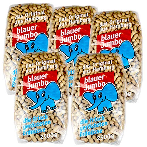 blauer Jumbo Original Speise-Erdnüsse 5 x 2,5 kg (= 12,5 kg) von blauer Jumbo