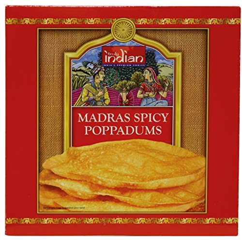 Pappadums Madras mit schwarzen Pfeffer Ø 12-13cm, 112g, 112 g, 12 St von bm4