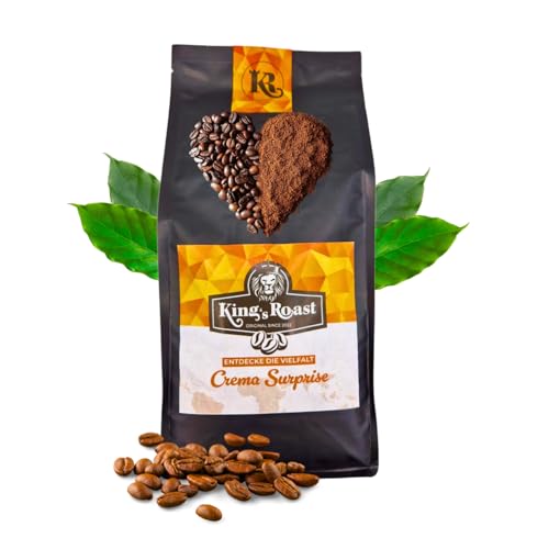 KINGS ROAST - Crema Surprise - ganze schonend frisch geröstete Kaffeebohnen in Barista Qualität - exklusive Arabica-Robusta Mischung (1000g) von brandXzilla