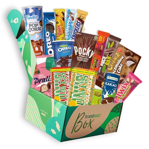 brandnooz Schoko Candy Box – Das ultimative Schoko-Erlebnis! 16 Artikel in Original-Größe | Naschen | Verschenken | Exklusive Schokoladenbox | Ideal für Geburtstage, Partys & besondere Anlässe von brandnooz