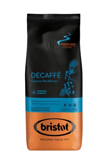 Bristot 'Decaffeinato' Espresso gemahlen entkoffeiniert, 250 g von Bristot