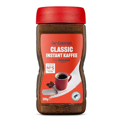 by Amazon Classic Instant Kaffee, Dunkle Röstung, 200g, 1er-Pack - Rainforest Alliance-Zertifizierung (Packung mit 6) von by Amazon