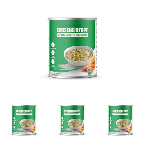 by Amazon Erbseneintopf mit geräuchertem Bauchspeck, 800g (Packung mit 4) von by Amazon