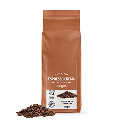 by Amazon Espresso Crema Light Roast Kaffeebohnen, 500 g, Rainforest Alliance zertifiziert von by Amazon