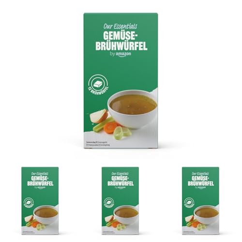 by Amazon Gemüse-Brühwürfel, 12 Brühwürfel, 120g, ergibt 6L (Packung mit 4) von by Amazon