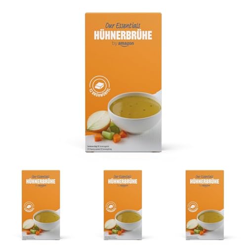 by Amazon Hühner-Brühwürfel, 12 Brühwürfel, 120g, ergibt 6L (Packung mit 4) von by Amazon