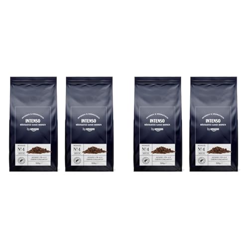 by Amazon Kaffeebohnen Caffè Intenso, Leichte Röstung, 1 kg, 4 Packungen mit 500 g – Rainforest Alliance-Zertifizierung von by Amazon