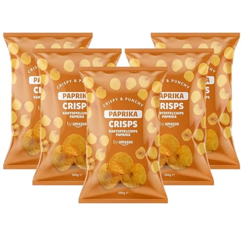 by Amazon Kartoffelchips Paprika, 200g (Packung mit 5) von by Amazon