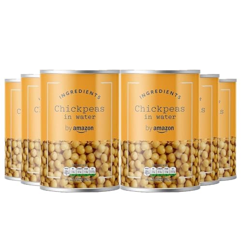 by Amazon Kichererbsen in Wasser, 400g (Packung mit 6) von by Amazon