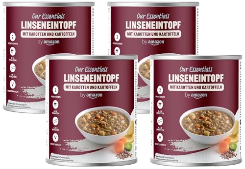 by Amazon Linseneintopf mit Karotten und Kartoffeln, vegetarisch, 800g (Packung mit 4) von by Amazon