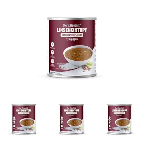 by Amazon Linseneintopf mit Schweinefleisch, 800g (Packung mit 4) von by Amazon