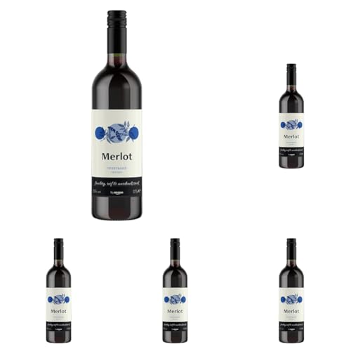 by Amazon Merlot, Rotwein, 75cl, 1er-Pack (Packung mit 5) von by Amazon