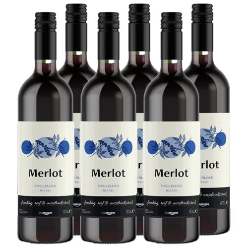 by Amazon Merlot, Rotwein, 75cl, 1er-Pack (Packung mit 6) von by Amazon