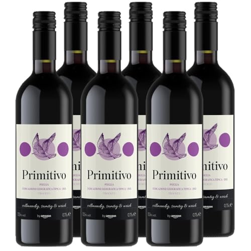 by Amazon Primitivo Puglia IGT, Rotwein, 75cl, 1er-Pack (Packung mit 6) von by Amazon