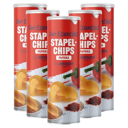 by Amazon Stapelchips Paprika, 175g (Packung mit 5) von by Amazon