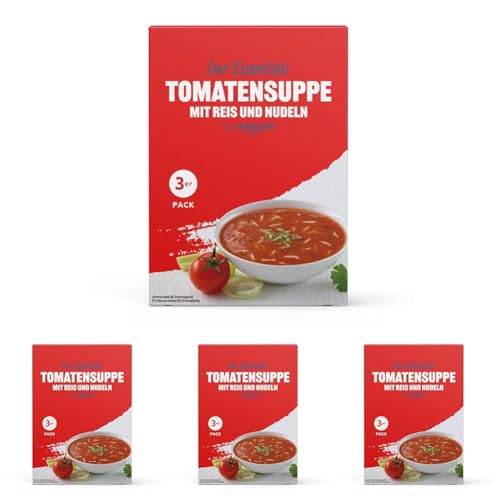 by Amazon Tomatensuppe mit Reis und Nudeln 3er-Pack, ergibt 3x750ml (Packung mit 4) von by Amazon