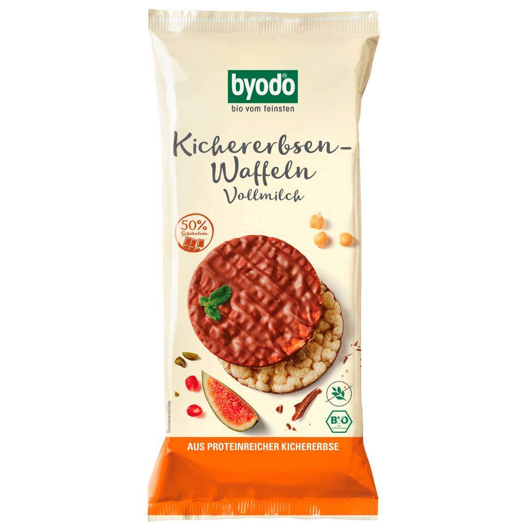 Bio Kichererbsen-Waffeln Vollmilch von byodo