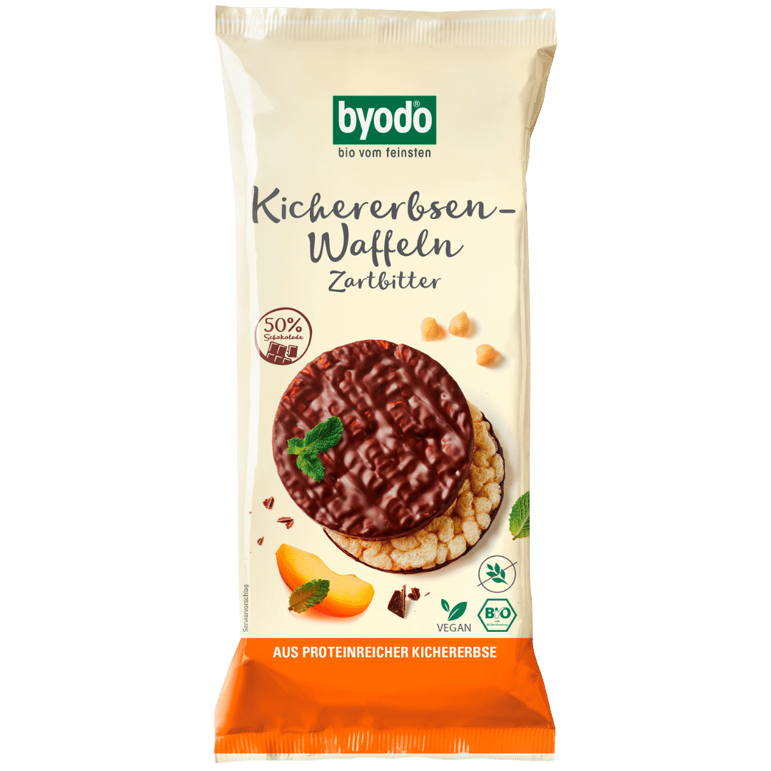 Bio Kichererbsen-Waffeln Zartbitter von byodo