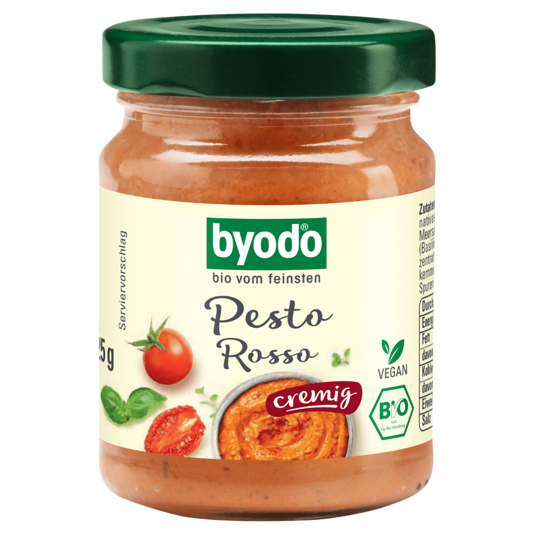 Pesto Rosso cremig, 125 g von byodo