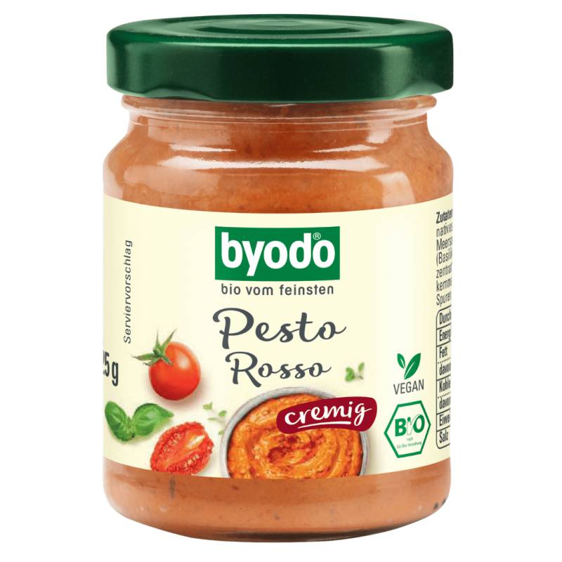 Pesto Rosso cremig, 125 g von byodo