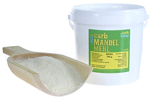 -Carb Mehl aus blanchierten Mandeln für die Low-Carb-Küche: weißes Mandelmehl entölt (750 g) von -carb