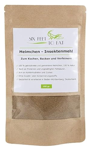 Insekten-Mehl - 100g getrocknete und gemahlene Heimchen - Insektenmehl für den menschlichen Verzehr - Zum Kochen, Backen und Verfeinern - Ohne Zusatz- oder Konservierungsstoffe von catch-your-bug