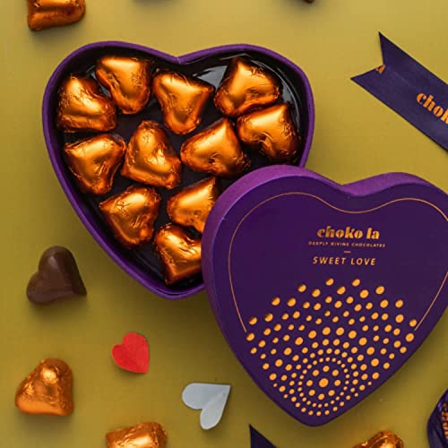 Chokola Sweet Love herzförmige, sortierte Schokolade 110 Gramm von chokola