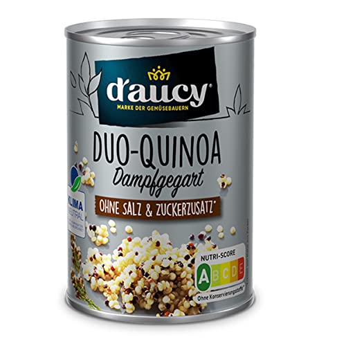 d'aucy Duo-Quinoa - 100% ohne Salz und Zuckerzusatz, ohne Konservierungsstoffe, klimaneutral, 110 Gramm Dose, Inhalt:1 Dose von d'aucy