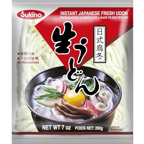 SUKINA - Udon Nudeln, (1 X 200 GR) (Packung mit 6) von dakomyo