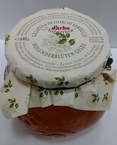 darbo Naturrein Holunderblüten Gelee im Dekorglas 640g von D'Arbo