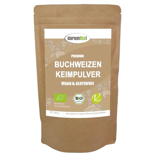 BIO Buchweizenkeimpulver aus DEUTSCHLAND I eigener Anbau I glutenfrei I vegan I 250g von darumBio!