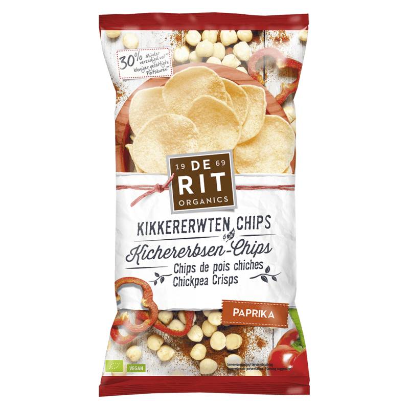 Bio Kichererbsen Chips Paprika von deRit