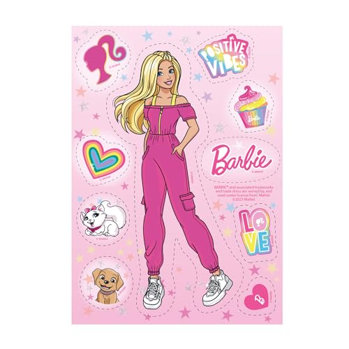 Dekora - Barbie Tortendeko für Mädchen Geburtstage - Essbare Tortendekoration Ohne Zucker A5 Ausschnittbogen - Zuckerfreie Cake Topper für Torten und Cupcakes von dekora