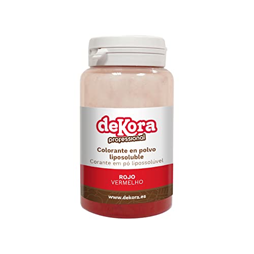 dekora - Fettlösliches Lebensmittelfarbstoff-Pulver | Rote Farbe - 25 g von dekora