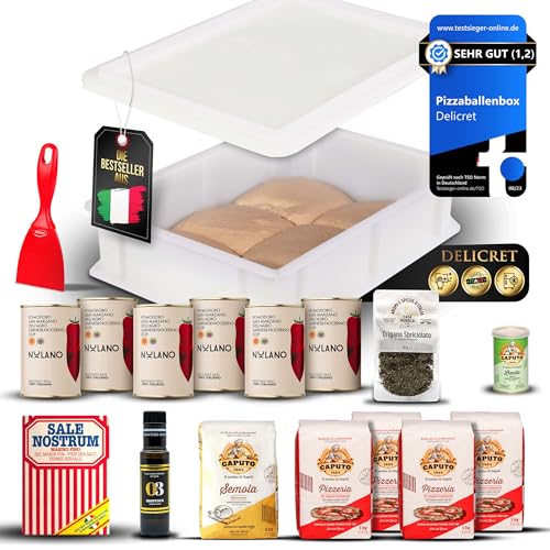 DELICRET - Pizza Culinari Premium Starter Kit | Erstklassige Pizza-Zutaten für unvergesslichen Genuss | Pizzaballen-Box von delicret the delicate secrets of the world