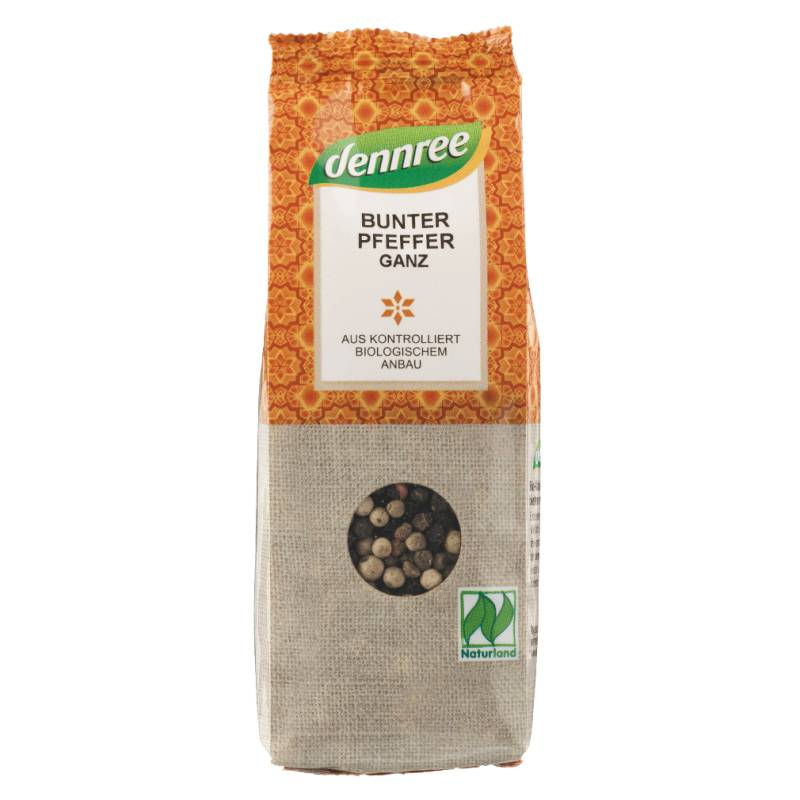 Bio Pfeffer bunt ganz, 65g von dennree