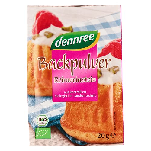 Dennree Bio Backpulver Reinweinstein 6er Pack (6 x 80g) von dennree