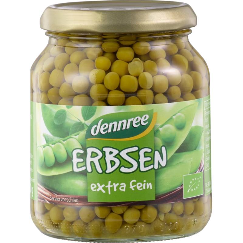 Erbsen extra fein von dennree