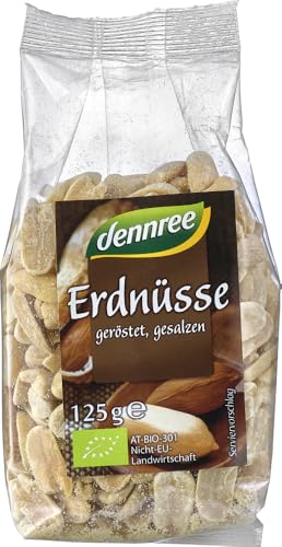 Erdnüsse geröstet, gesalzen 18 x 125 gr von dennree