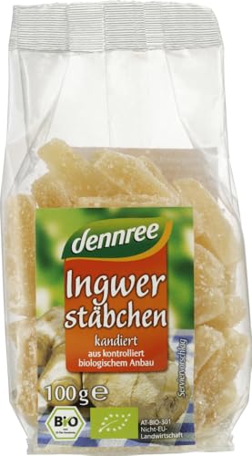 Ingwerstäbchen kandiert 2 x 100 gr von dennree